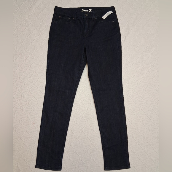 Seven 7 New Jeans High-Rise Skinny Jeans in Dark Indigo - Picture 10 of 16